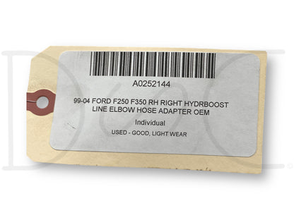 99-04 Ford F250 F350 RH Right Hydrboost Line Elbow Hose Adapter OEM