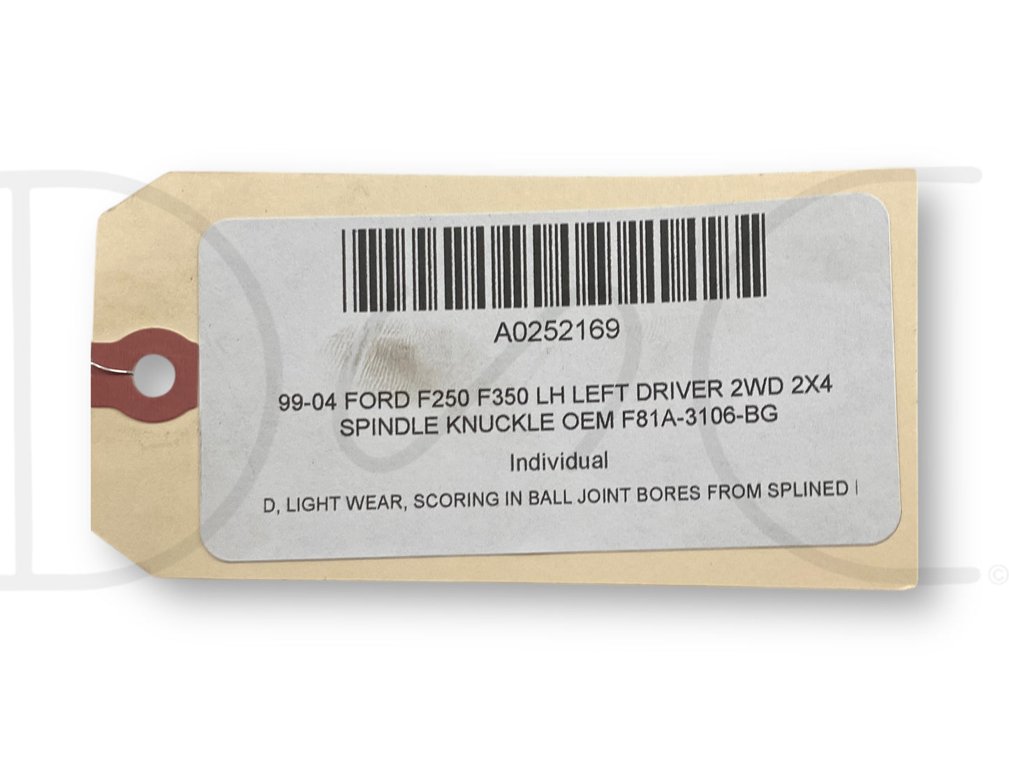 99-04 Ford F250 F350 LH Left Driver 2WD 2X4 Spindle Knuckle OEM F81A-3106-Bg