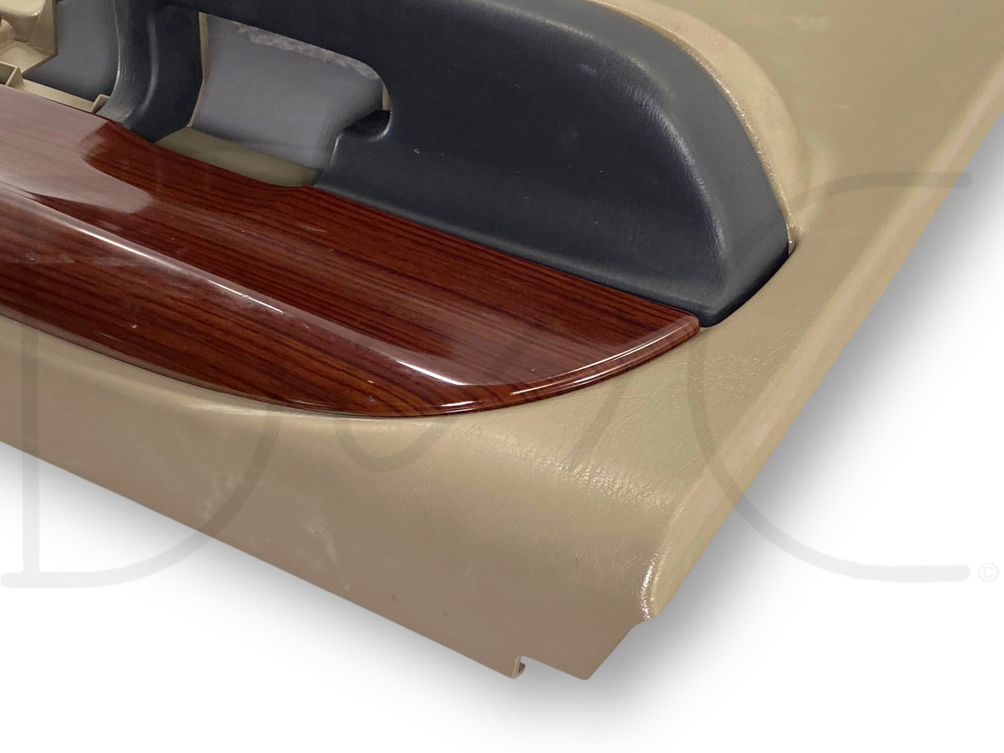 05-07 Ford F250 F350 Lariat LH Left Driver Rear Door Panel Tan Wood Grain OE