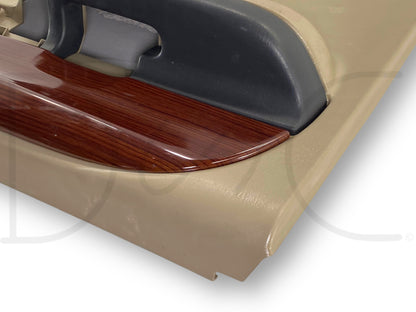 05-07 Ford F250 F350 Lariat LH Left Driver Rear Door Panel Tan Wood Grain OE