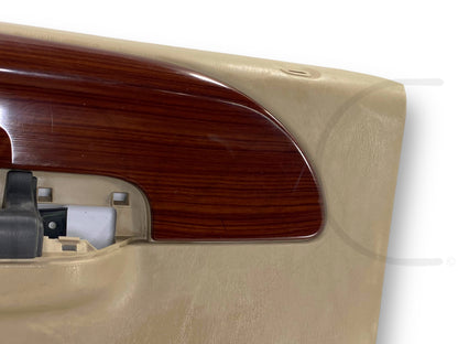 05-07 Ford F250 F350 Lariat LH Left Driver Rear Door Panel Tan Wood Grain OE