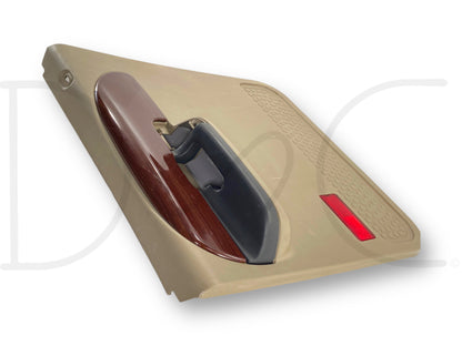 05-07 Ford F250 F350 Lariat LH Left Driver Rear Door Panel Tan Wood Grain OE