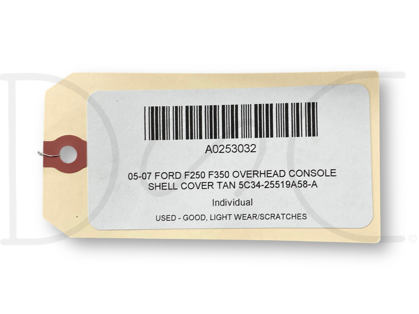 05-07 Ford F250 F350 Overhead Console Shell Cover Tan 5C34-25519A58-A