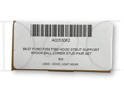 99-07 Ford F250 F350 Hood Strut Support Shock Ball Lower Stud Pair Set