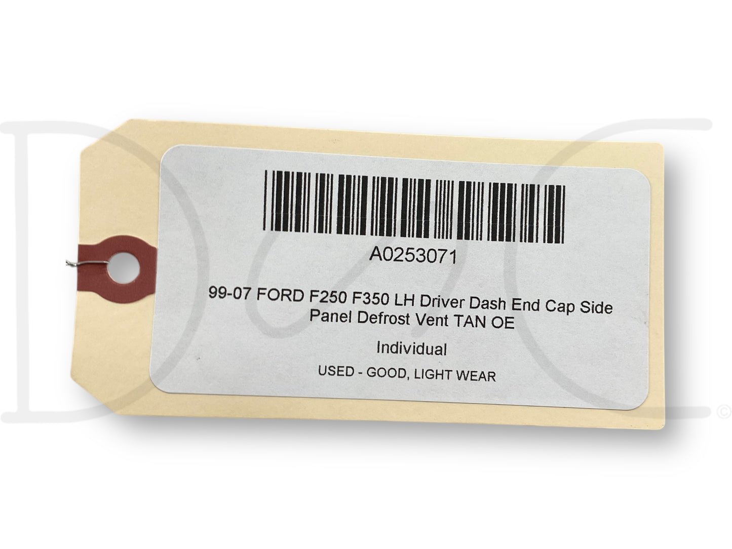 99-07 Ford F250 F350 LH Driver Dash End Cap Side Panel Defrost Vent Tan OE