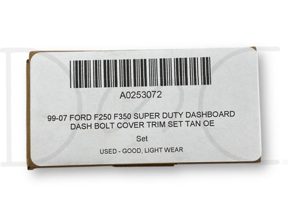 99-07 Ford F250 F350 Super Duty Dashboard Dash Bolt Cover Trim Set Tan OE