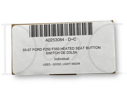 03-07 Ford F250 F350 Heated Seat Button Switch OE D3L0A