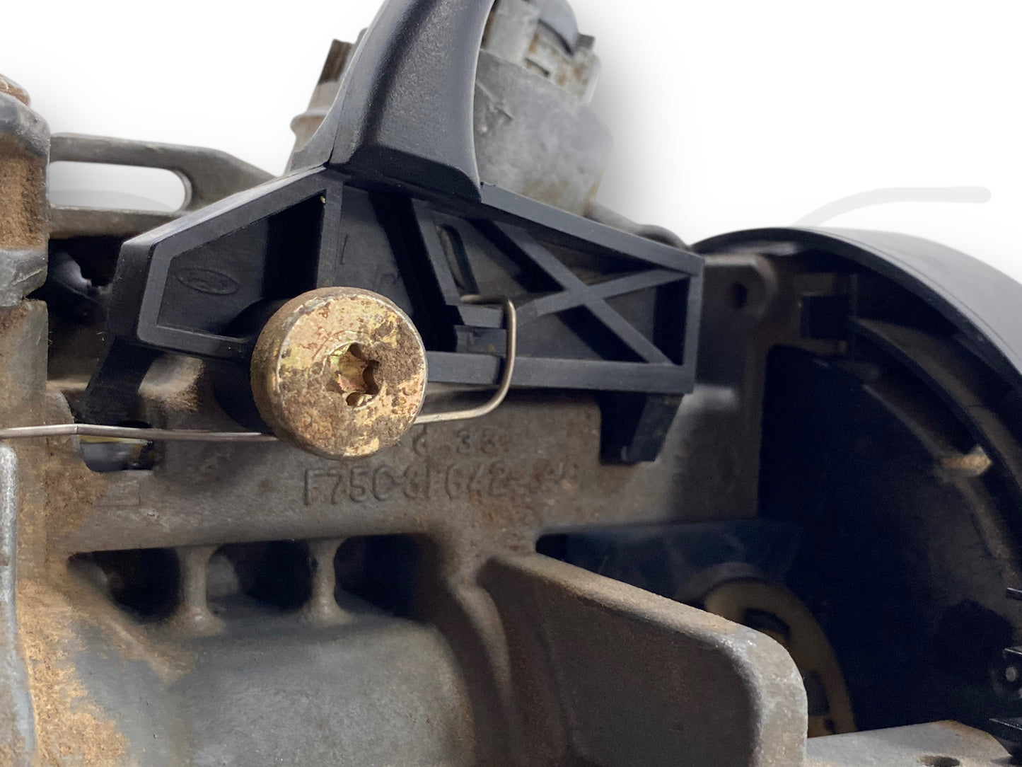 05-07 Ford F250 F350 Lariat Steering Column ZF6 Manual W/ Key & Clockspring OE