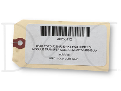 05-07 Ford F250 F350 4X4 4WD Control Module Transfer Case GEM 5C3T-14B205-Aa