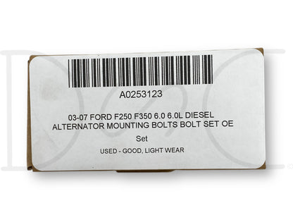 03-07 Ford F250 F350 6.0 6.0L Diesel Alternator Mounting Bolts Bolt Set OE
