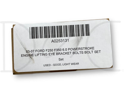 03-07 Ford F250 F350 6.0 Powerstroke Engine Lifting Eye Bracket Bolts Bolt Set