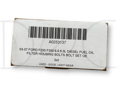 03-07 Ford F250 F350 6.0 6.0L Diesel Fuel Oil Filter Housing Bolts Bolt Set OE