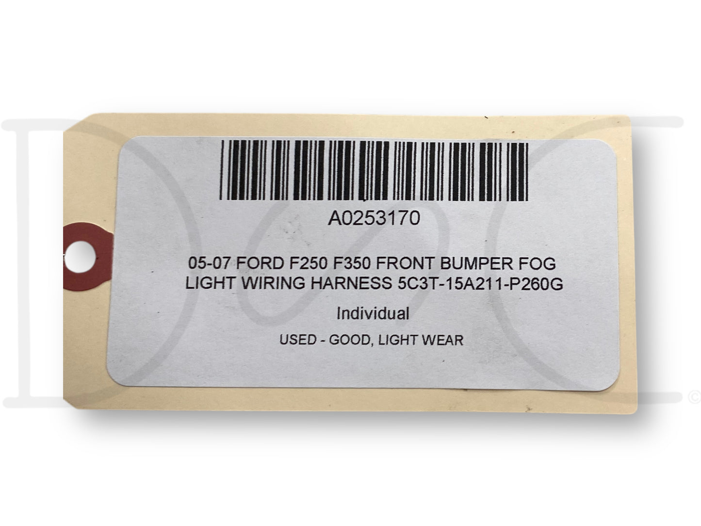 05-07 Ford F250 F350 Front Bumper Fog Light Wiring Harness 5C3T-15A211-P260G
