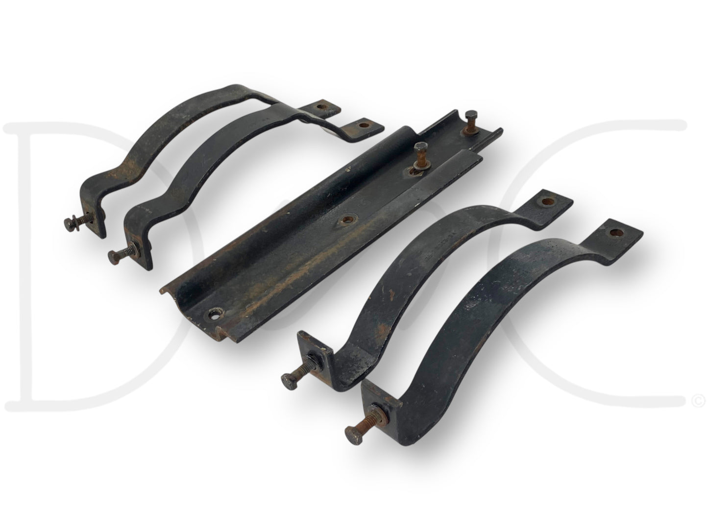 99-03 Ford F650 F750 Air Tank Frame Mount Bracket 5 Pc. Set OE Brackets Straps