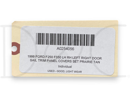 1999 Ford F250 F350 LH RH Left Right Door Sail Trim Panel Covers Set Prairie Tan