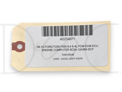 08-10 Ford F250 F350 6.4 6.4L PCM ECM ECU Engine Computer 8C3A-12A650-Ecf