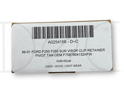 99-01 Ford F250 F350 Sun Visor Clip Retainer Pivot Tan OEM F75B7804132Afw