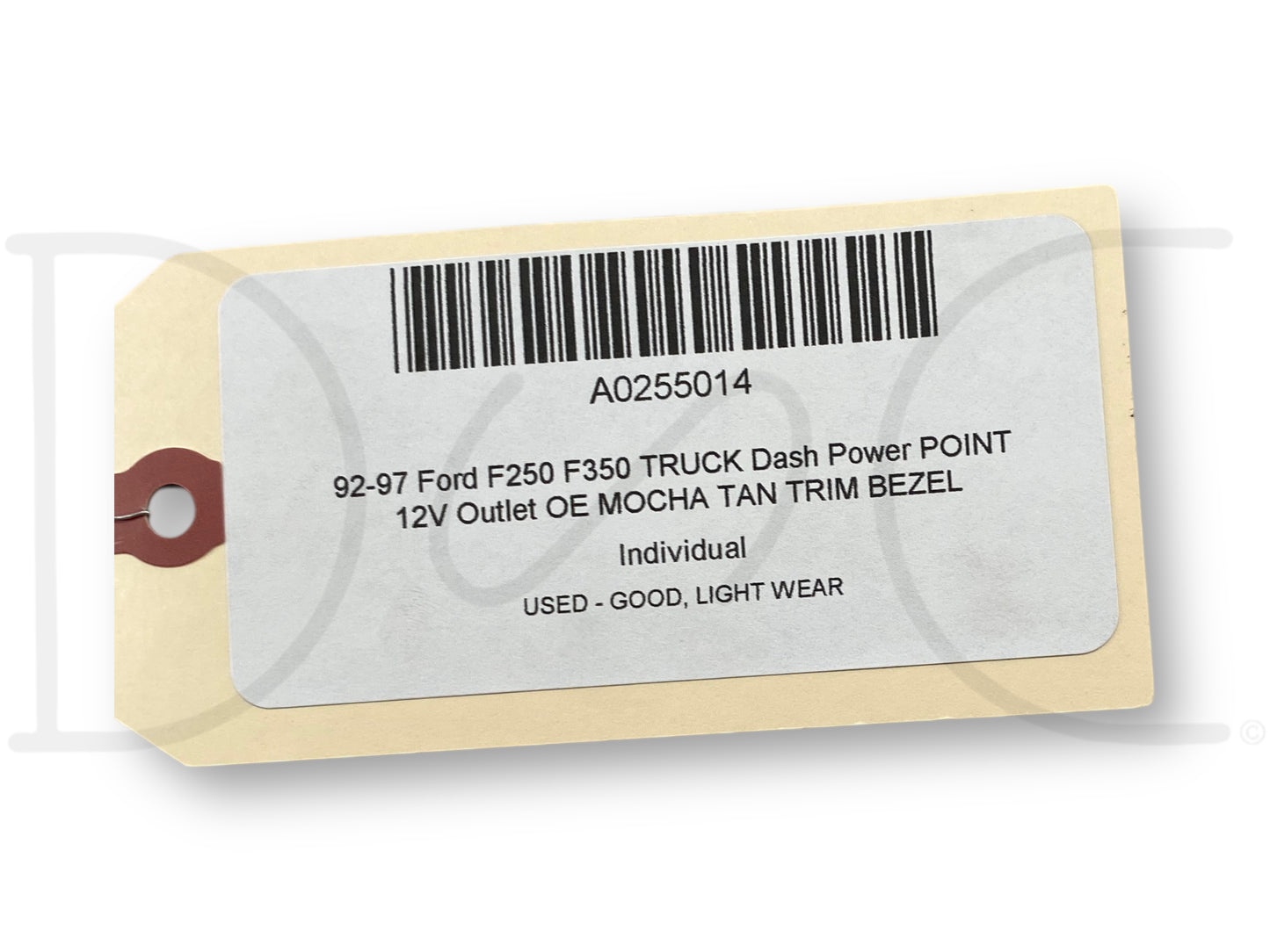 92-97 Ford F250 F350 Truck Dash Power Point 12V Outlet OE Mocha Tan Trim Bezel
