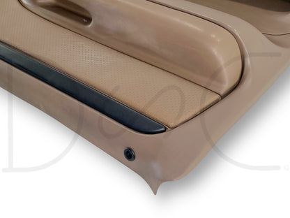 94-97 Ford F250 F350 LH Left Driver Front Door Panel Power Mocha Tan OE *Blem*