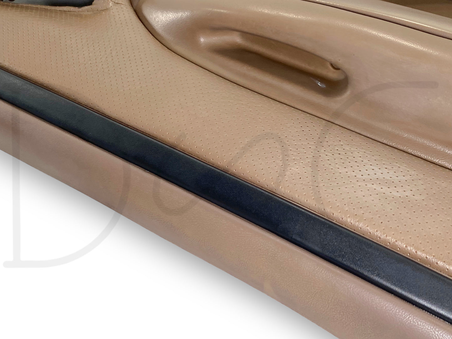 94-97 Ford F250 F350 LH Left Driver Front Door Panel Power Mocha Tan OE *Blem*