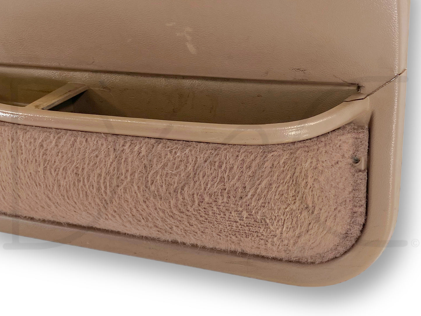 94-97 Ford F250 F350 LH Left Driver Front Door Panel Power Mocha Tan OE *Blem*