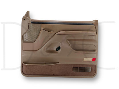 94-97 Ford F250 F350 RH Right Passenger Front Door Panel Mocha Tan *Blem*