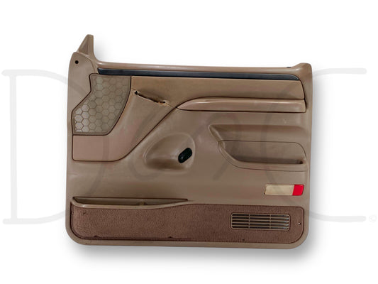 94-97 Ford F250 F350 RH Right Passenger Front Door Panel Mocha Tan *Blem*