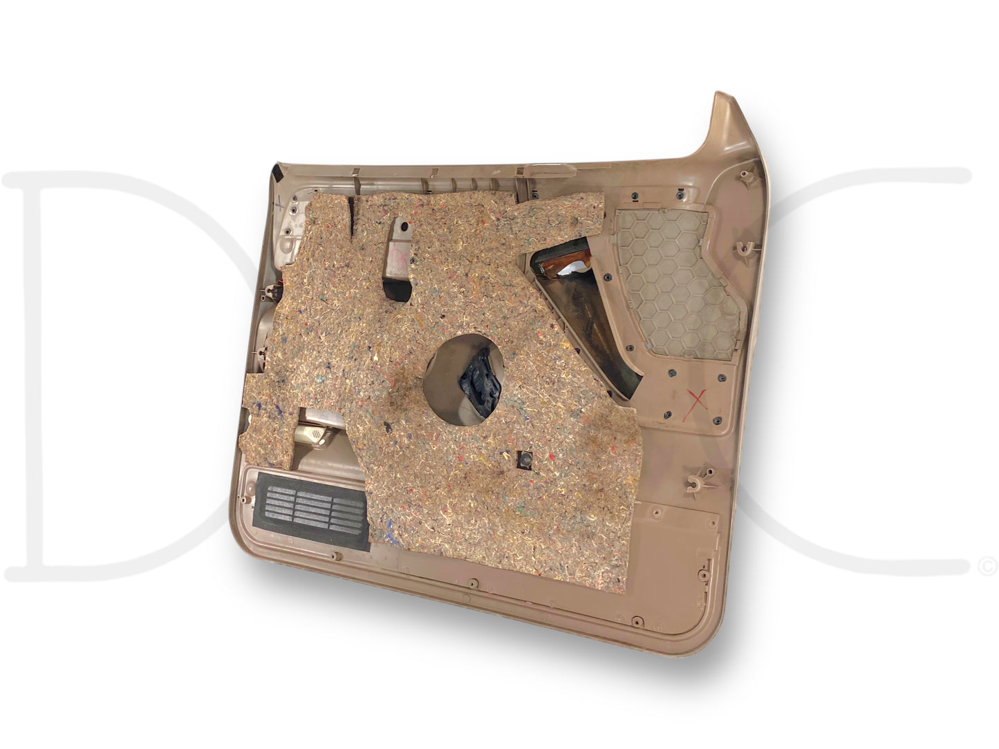 94-97 Ford F250 F350 RH Right Passenger Front Door Panel Mocha Tan *Blem*