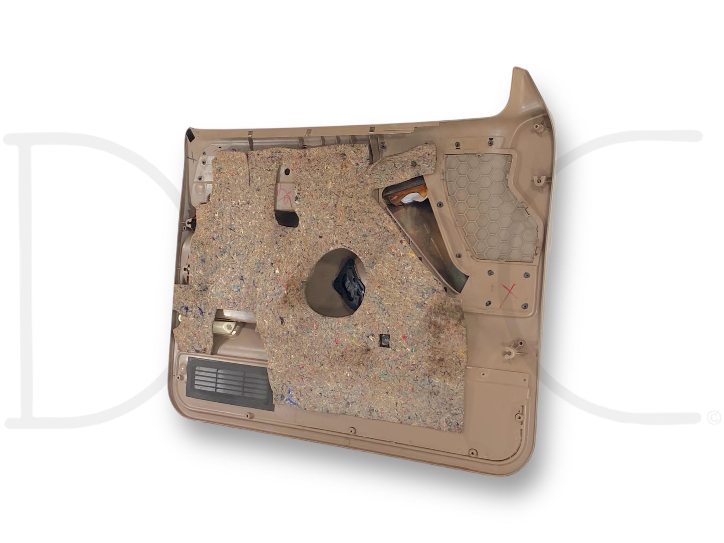 94-97 Ford F250 F350 RH Right Passenger Front Door Panel Mocha Tan *Blem*