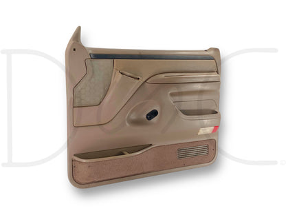 94-97 Ford F250 F350 RH Right Passenger Front Door Panel Mocha Tan *Blem*