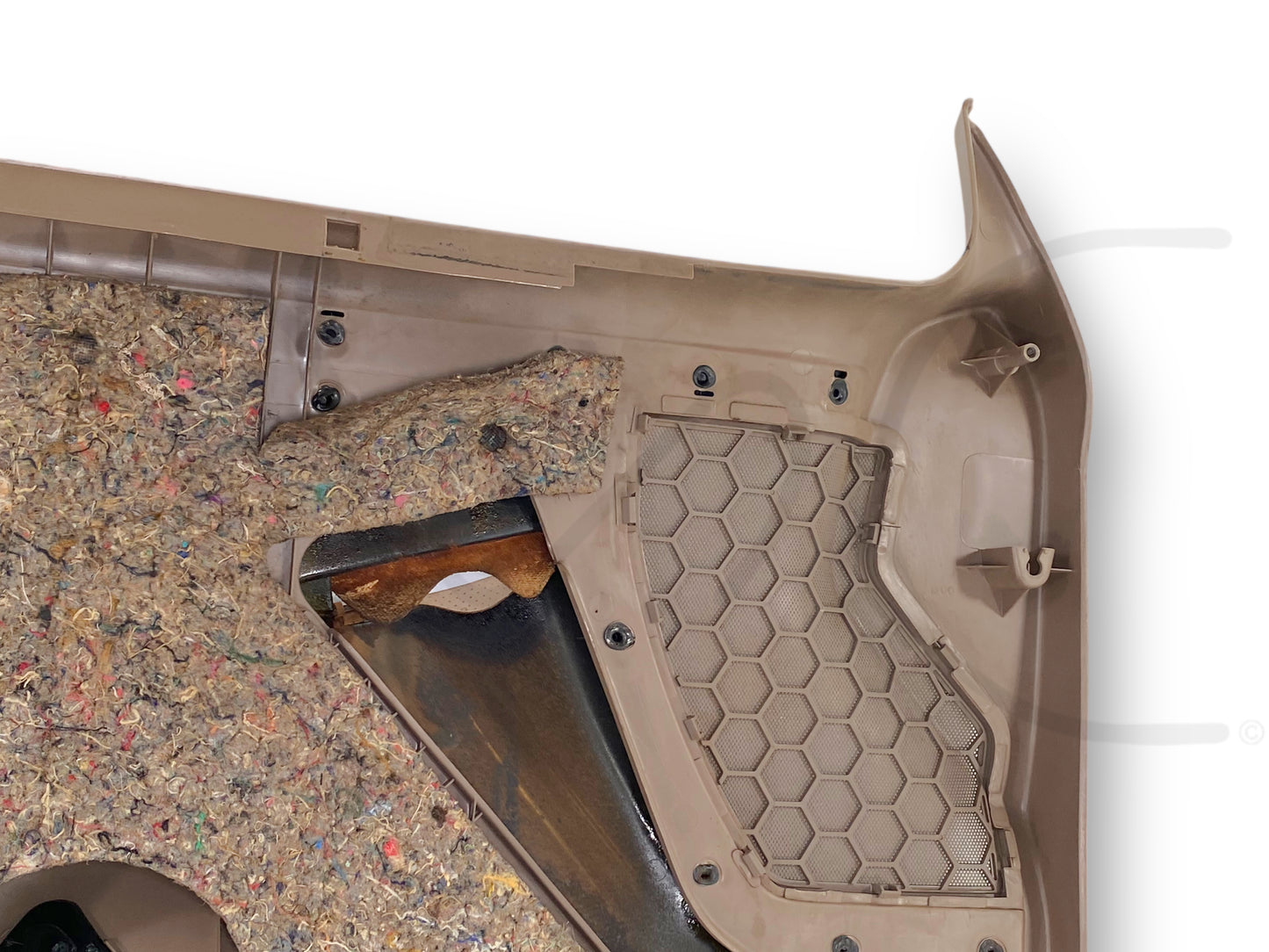 94-97 Ford F250 F350 RH Right Passenger Front Door Panel Mocha Tan *Blem*