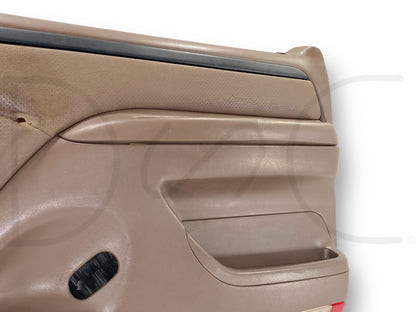 94-97 Ford F250 F350 RH Right Passenger Front Door Panel Mocha Tan *Blem*
