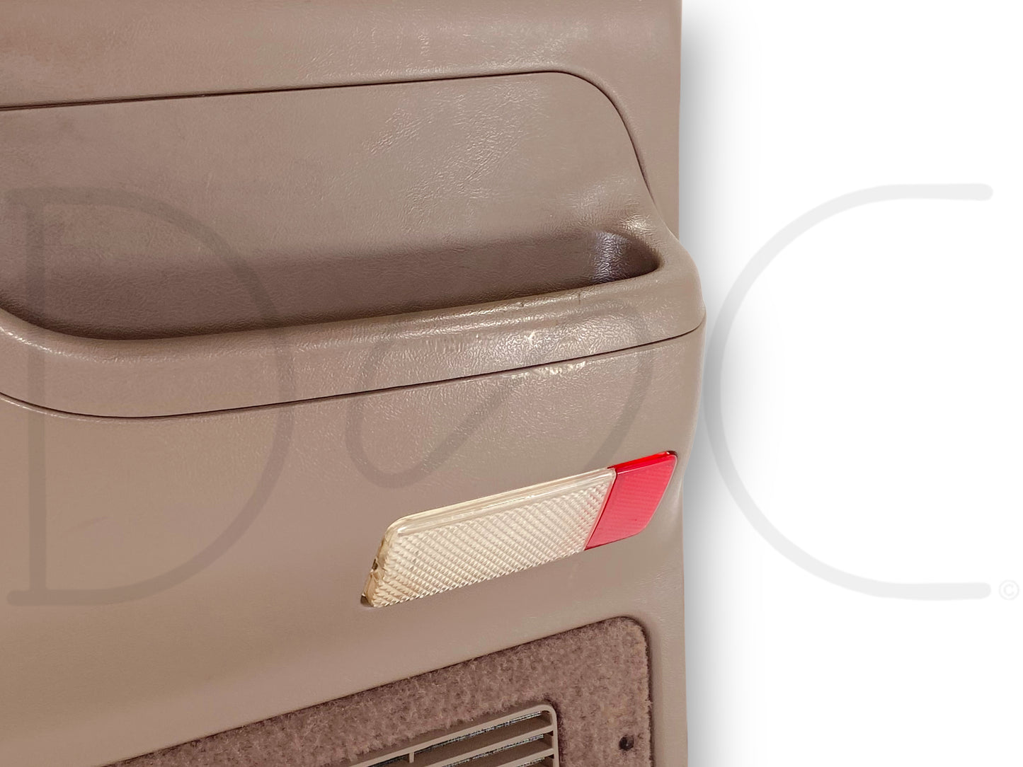 94-97 Ford F250 F350 RH Right Passenger Front Door Panel Mocha Tan *Blem*