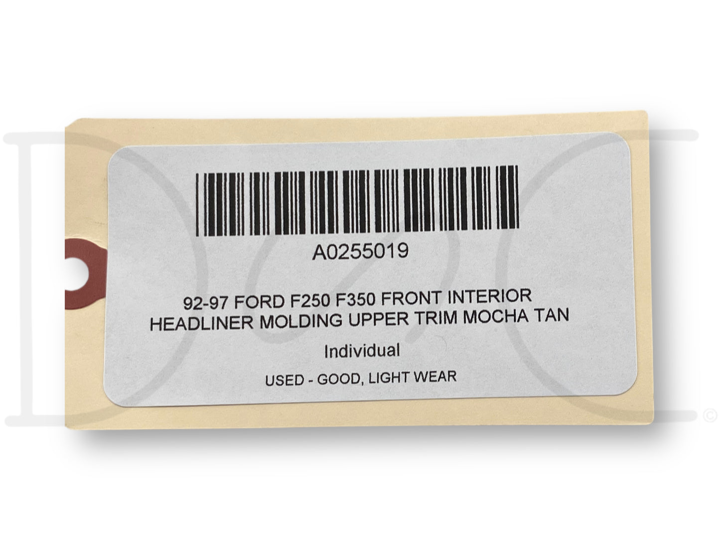 92-97 Ford F250 F350 Front Interior Headliner Molding Upper Trim Mocha Tan
