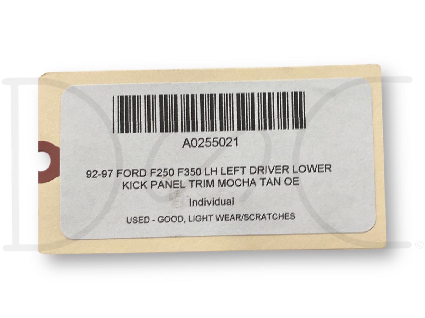 92-97 Ford F250 F350 LH Left Driver Lower Kick Panel Trim Mocha Tan OE