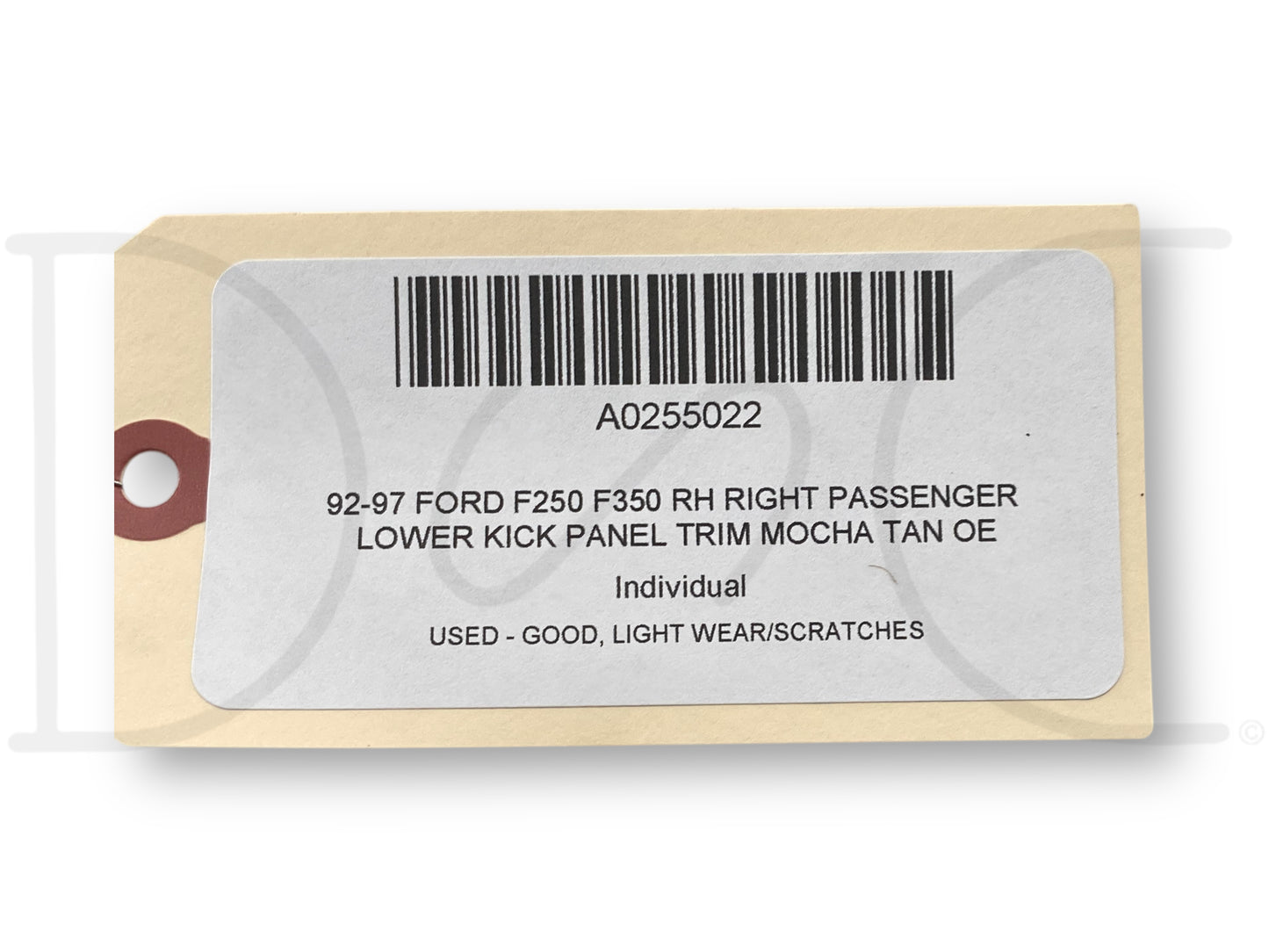 92-97 Ford F250 F350 RH Right Passenger Lower Kick Panel Trim Mocha Tan OE