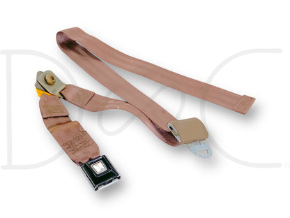 94-97 Ford F250 F350 Rear Back Seat Center Lap Belt Seatbelt Mocha Tan OE
