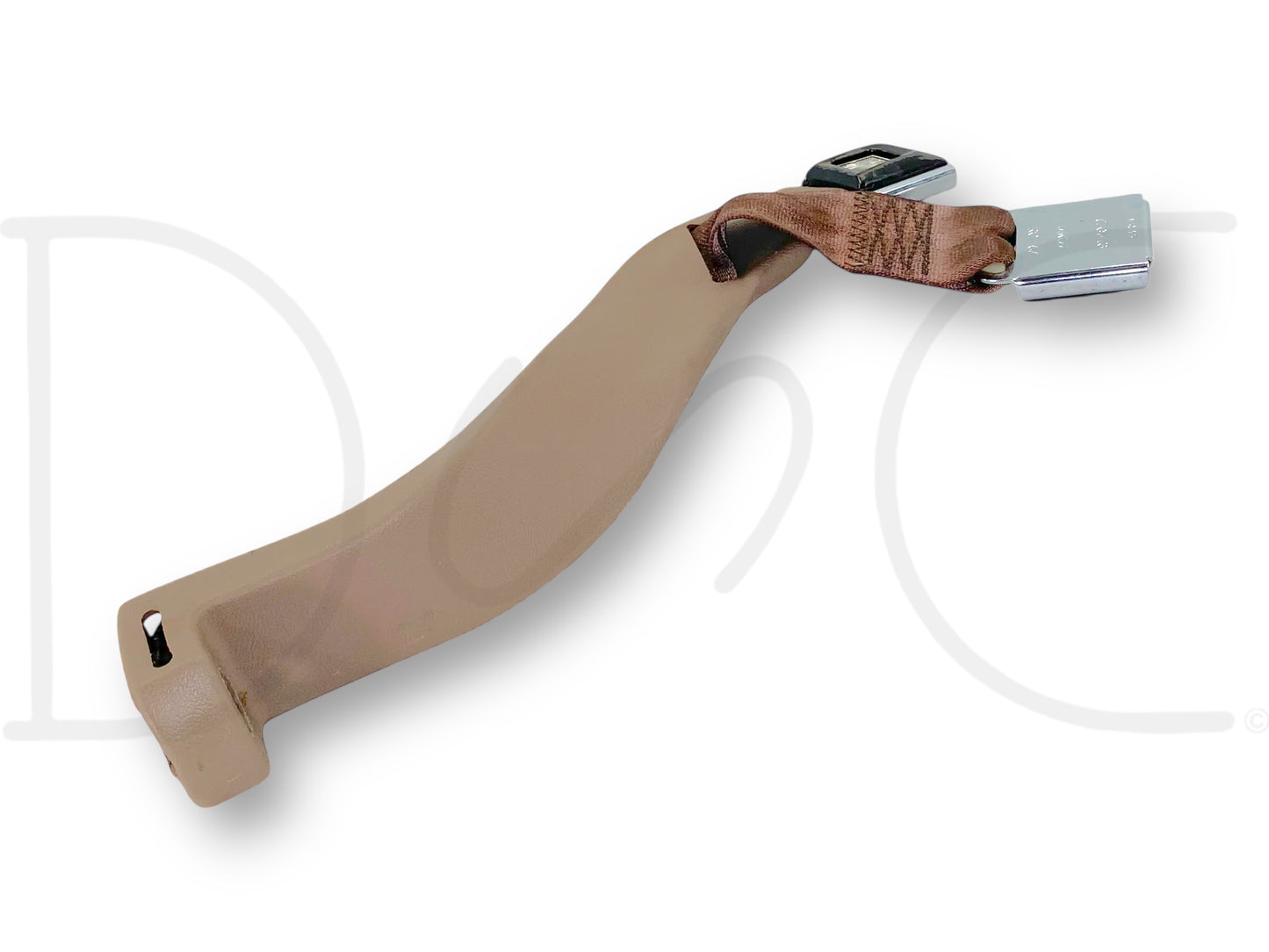 92-97 Ford F250 F350 Front Right & Center Seat Belt Seatbelt Latch Buckle Tan