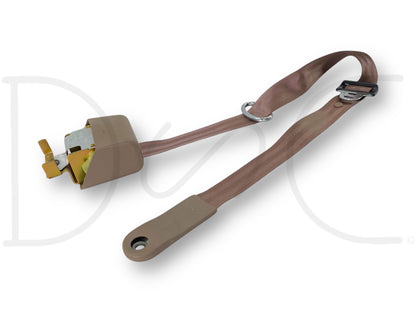 92-97 Ford F250 F350 Super Cab LH Left Driver Rear Seat Belt Seatbelt Tan OE