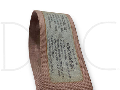 92-97 Ford F250 F350 Super Cab RH Right Passenger Rear Seat Belt Seatbelt Tan