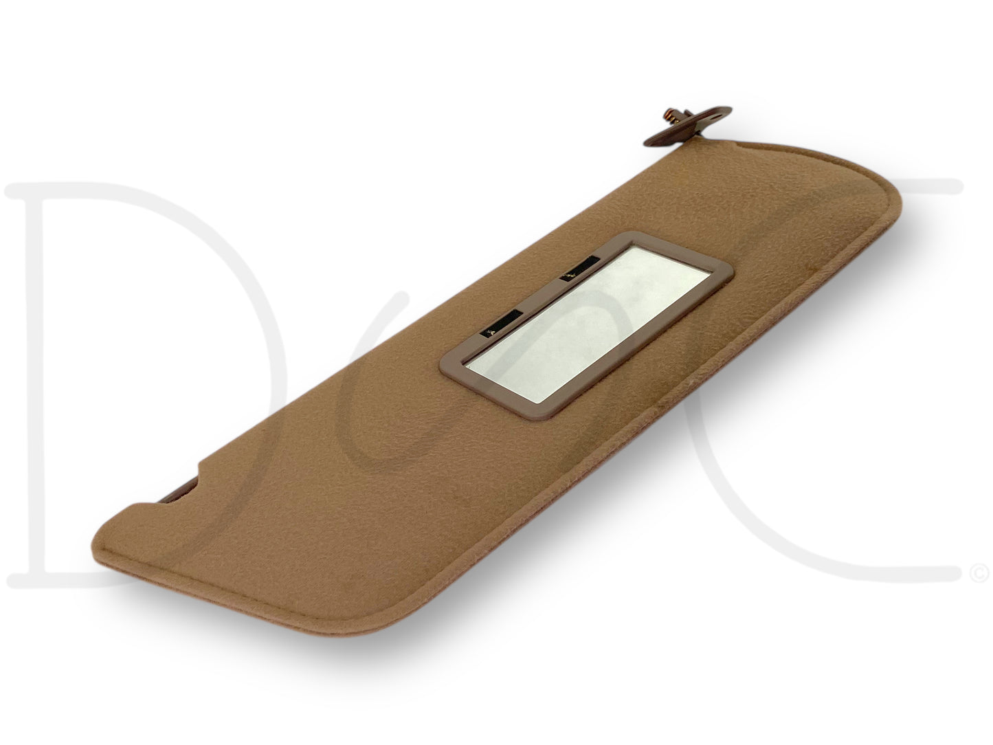 92-97 Ford F250 F350 RH Right Passenger Sun Visor Tan W/ Mirror OEM