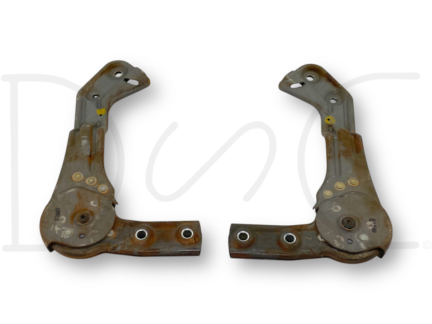 92-97 Ford F250 F350 Front Center Console Jump Seat Hinge Set Hinges Brackets OE