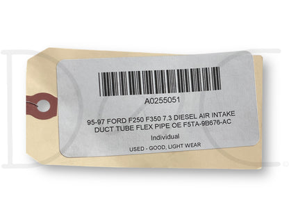 95-97 Ford F250 F350 7.3 Diesel Air Intake Duct Tube Flex Pipe OE F5Ta-9B676-AC