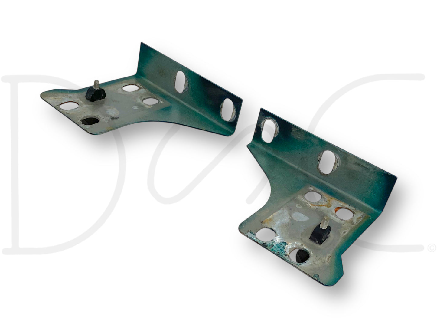 92-97 Ford F250 F350 Fender To Core Support Brackets OE Corner Bracket Set