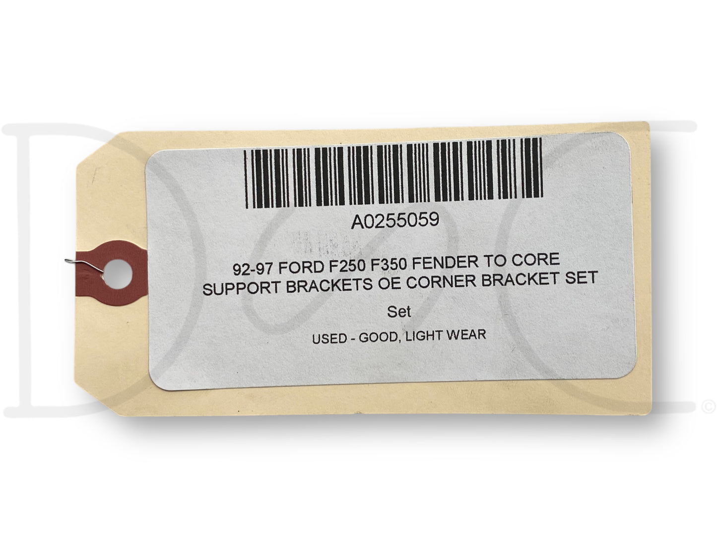 92-97 Ford F250 F350 Fender To Core Support Brackets OE Corner Bracket Set