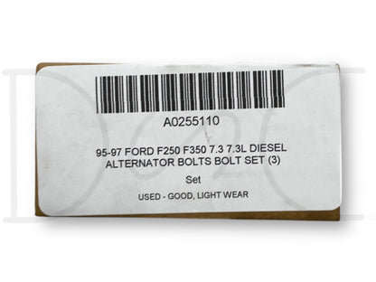 95-97 Ford F250 F350 7.3 7.3L Diesel Alternator Bolts Bolt Set (3)