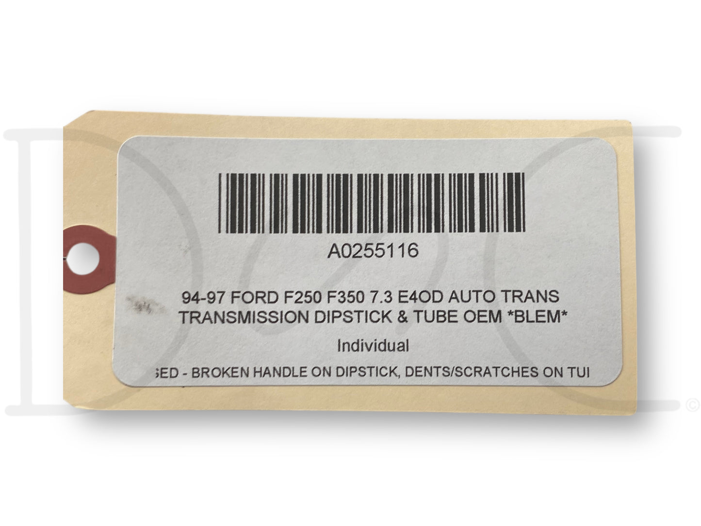 94-97 Ford F250 F350 7.3 E4OD Auto Trans Transmission Dipstick & Tube OEM *Blem*