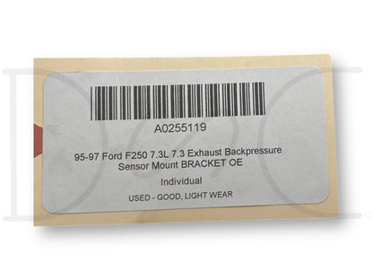 95-97 Ford F250 7.3L 7.3 Exhaust Backpressure Sensor Mount Bracket OE