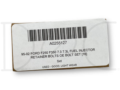 95-02 Ford F250 F350 7.3 7.3L Fuel Injector Retainer Bolts OE Bolt Set [16]