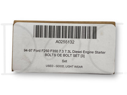 94-97 Ford F250 F350 7.3 7.3L Diesel Engine Starter Bolts OE Bolt Set [3]